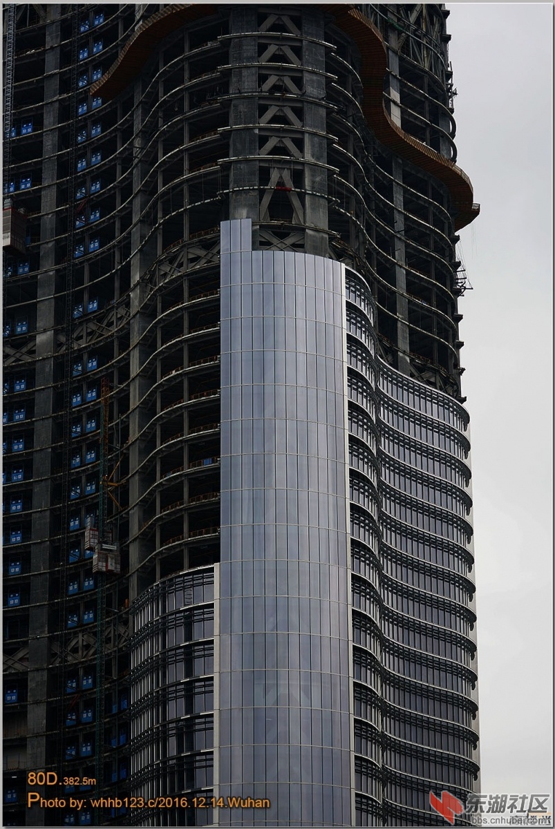 随拍中国第二高楼武汉绿地中心高636米,今年封顶