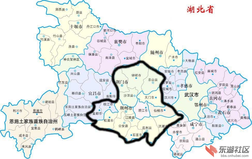 荆州行政区划一览表图片