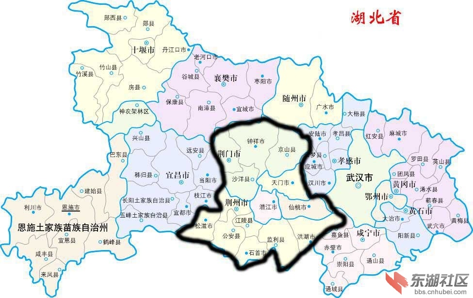 荆州行政区划一览表