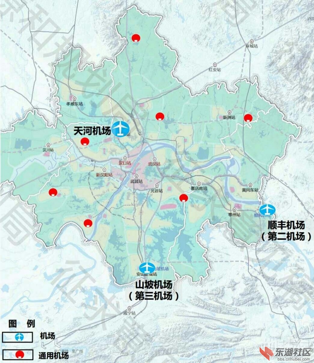 武汉2016-2030年机场规划图-汉川论坛-东湖社