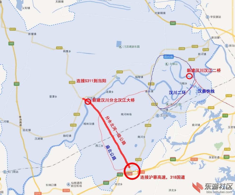 汉川即将实现的公路网路规划图片