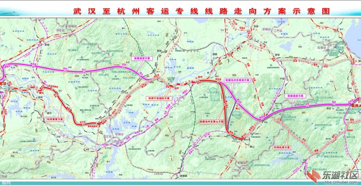 武杭高铁,走新洲不走黄州,线路更直