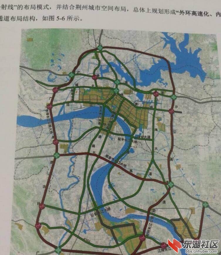 荆州中远期规划,至2035年,荆州将建成14条过江通道.