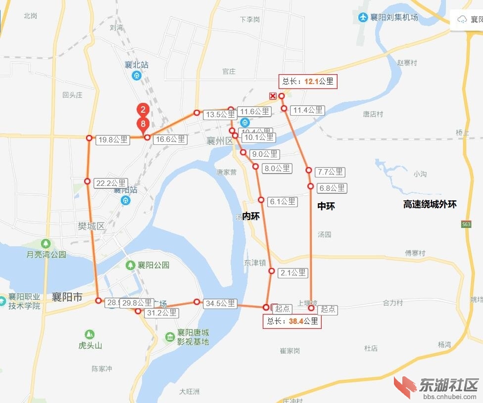 东津的实际内环应该在南山路才是合理的 襄阳论坛 东湖社区