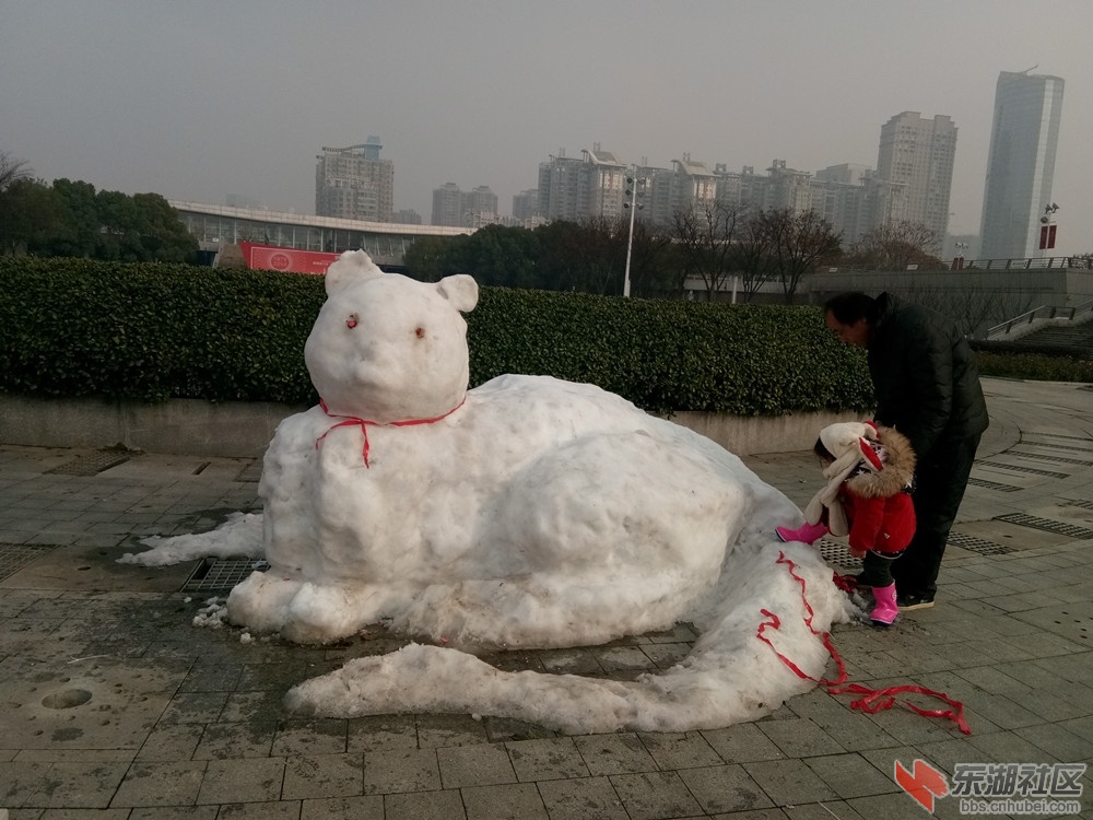 这个堆雪动物真大,几天融雪都没融化