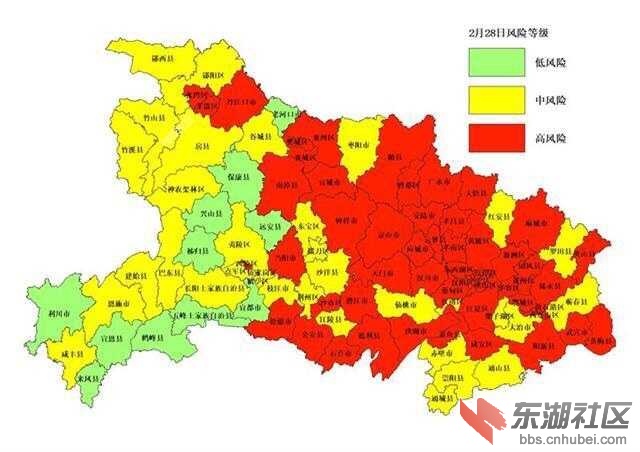 湖北日报发布县市区疫情风险等级,荆门中心城区表现优秀.