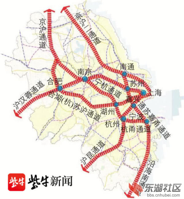 长三角铁路规划里貌似没有沿江通道