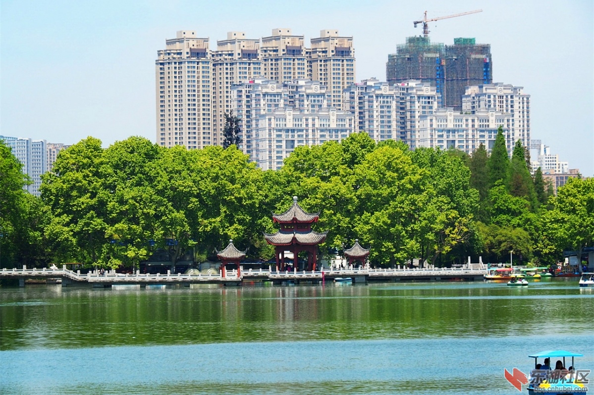 初夏襄阳护城河秀景