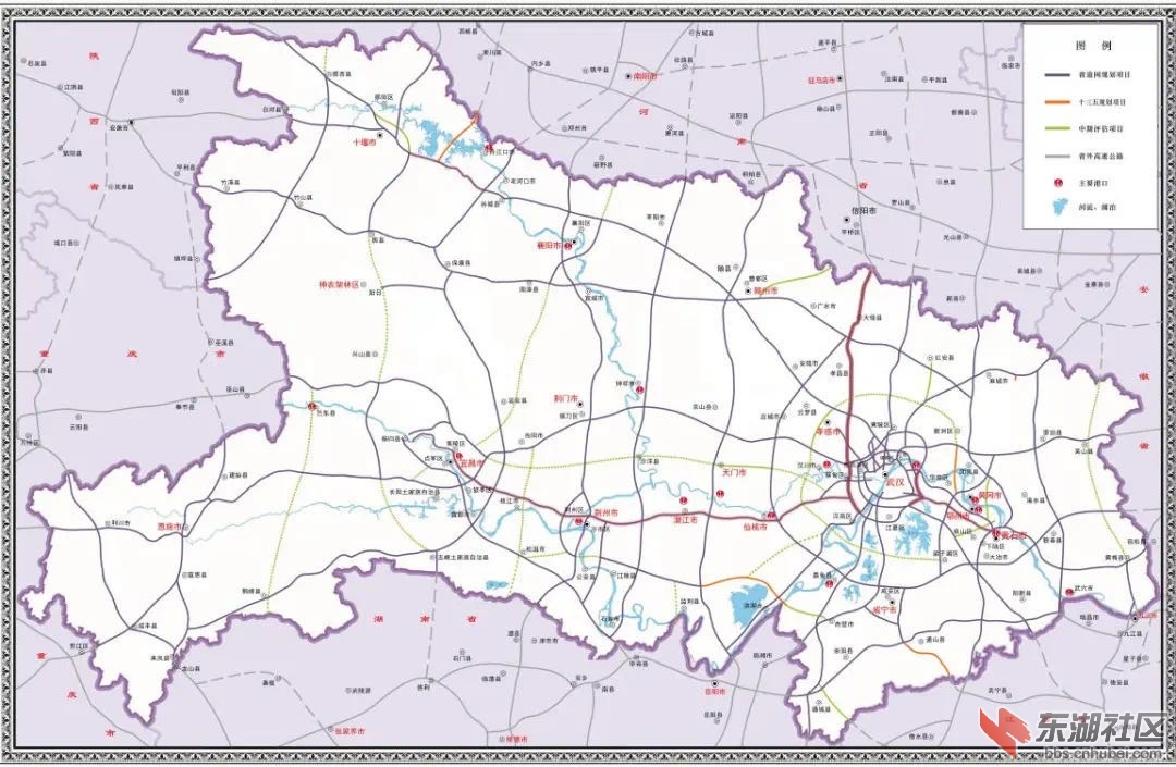 湖北省最新高速公路规划图