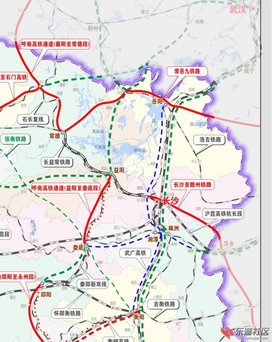 湖南省十四五铁路最新规划示意图出炉