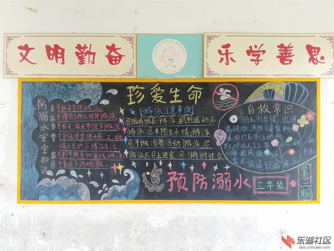 03莲花学校三年级防溺水黑板报.jpg