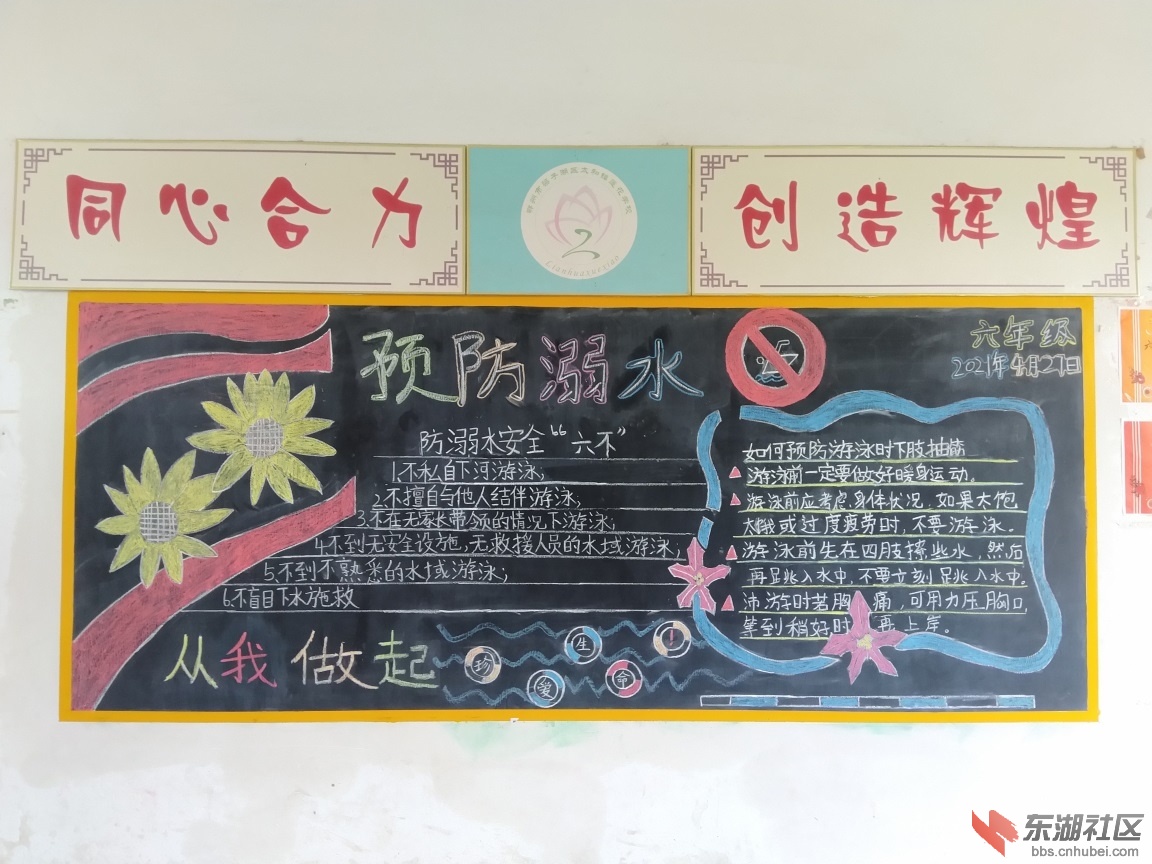 06莲花学校六年级防溺水黑板报.jpg