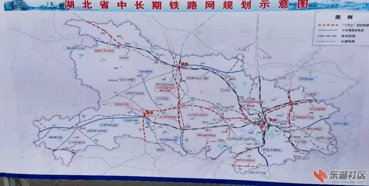 湖北省中长期铁路规划示意图揭晓