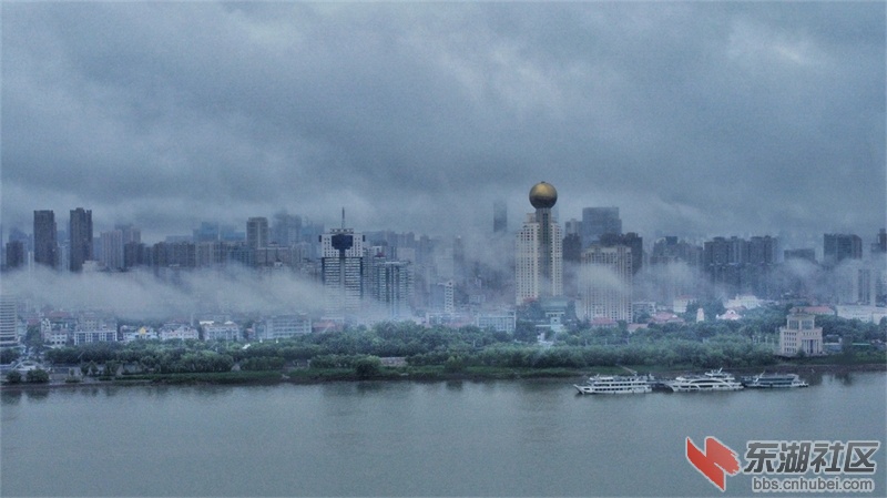 航拍暴雨后武汉风光