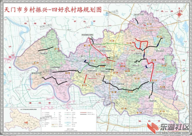 天门市乡村振兴四好农村路规划图