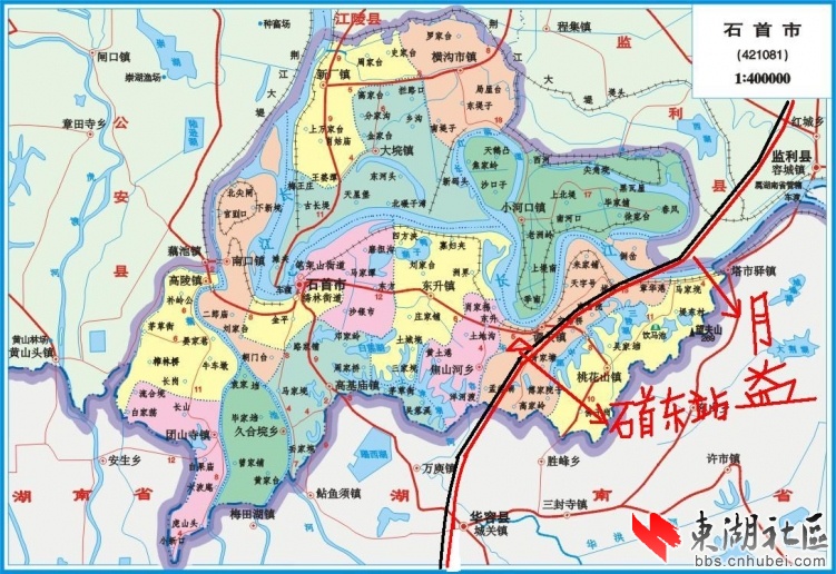 监利县详细地图图片
