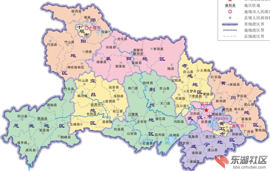 湖北省县级行政区划图片