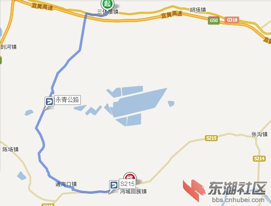 三伏潭到沔城路线