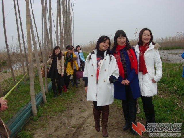 美女作家们在壕边.JPG
