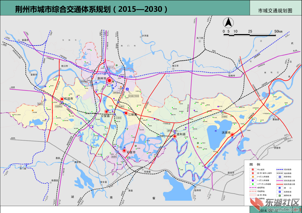 荆州2030年城市规划图图片