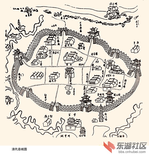 清代县城图