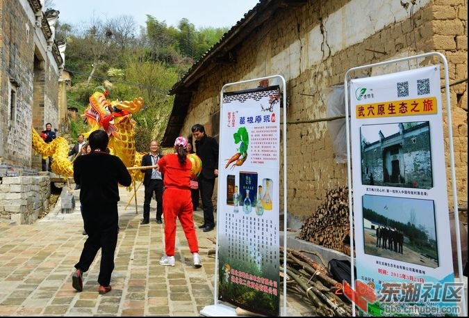 武穴街上的伢泼假儿昨日专程前往传统村落李家垅采风