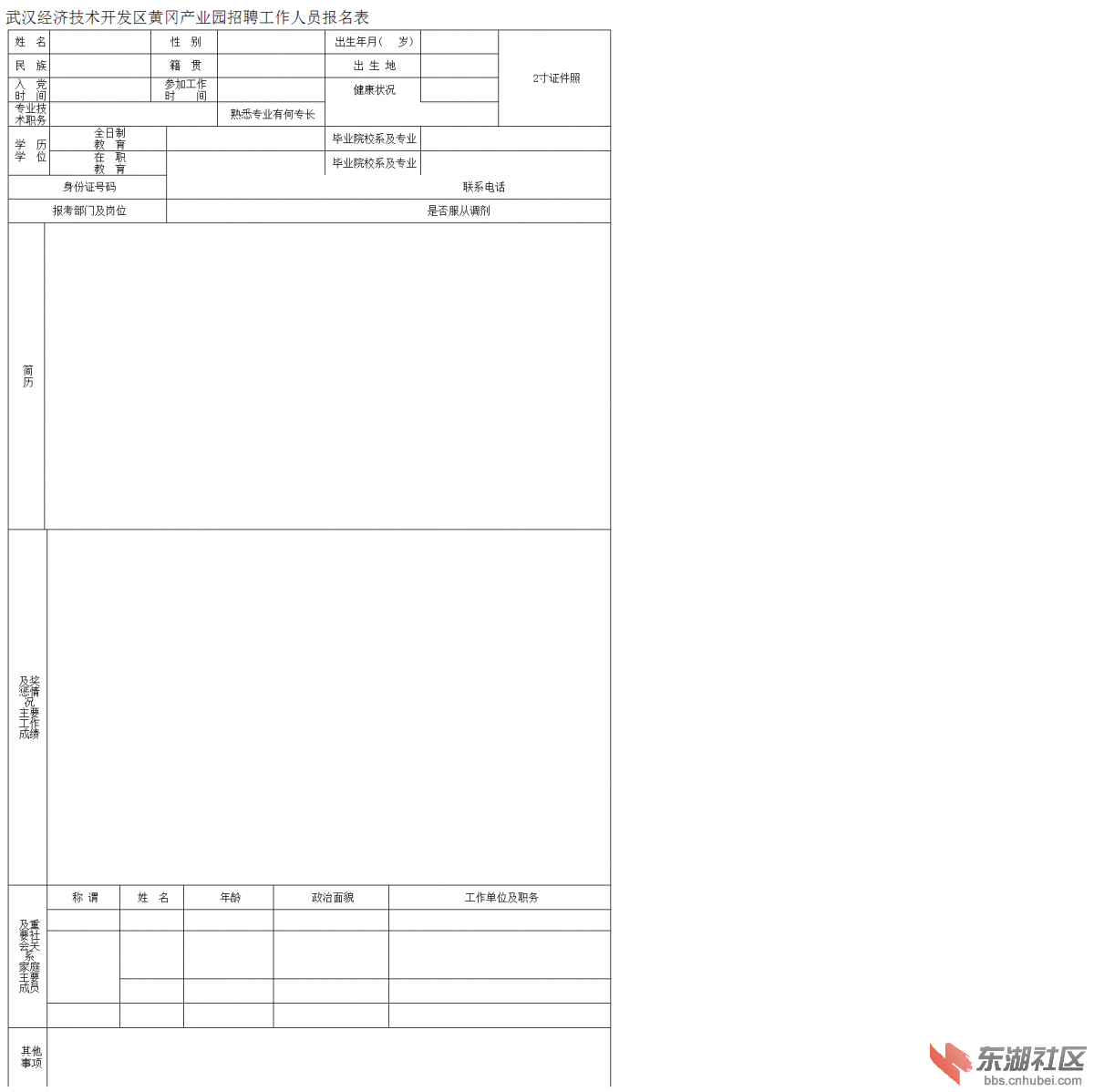 武汉经济技术开发区黄冈产业园招聘工作人员报名表.png