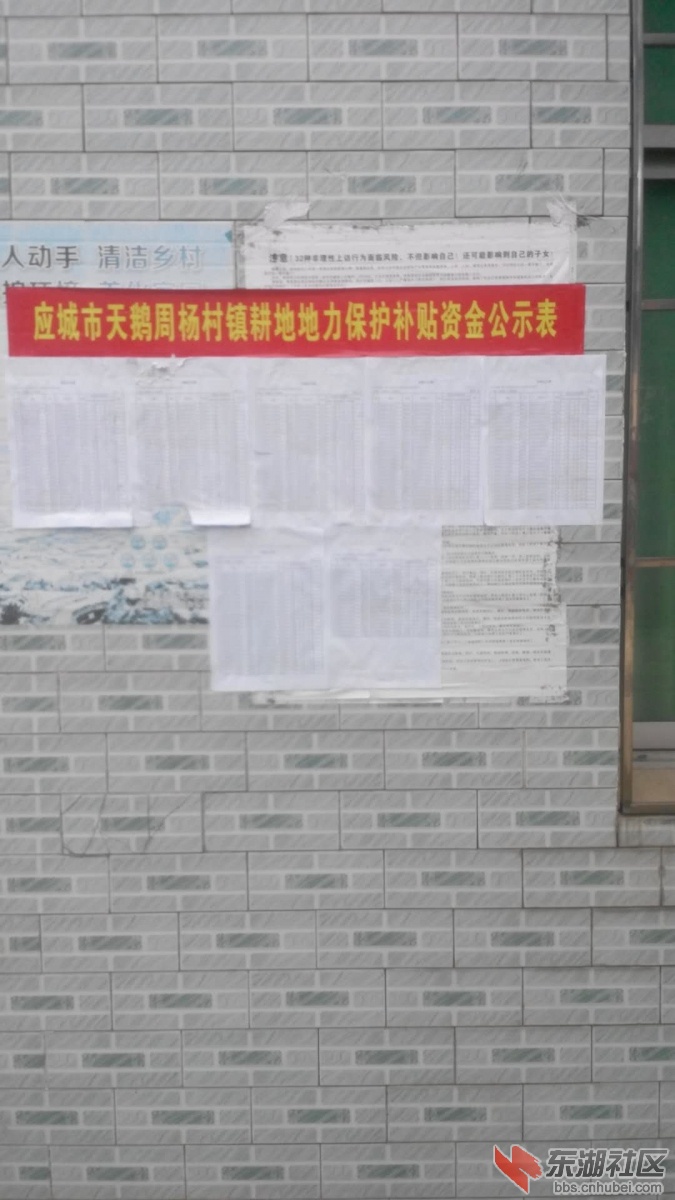 应城市地力补贴第一次公示表
