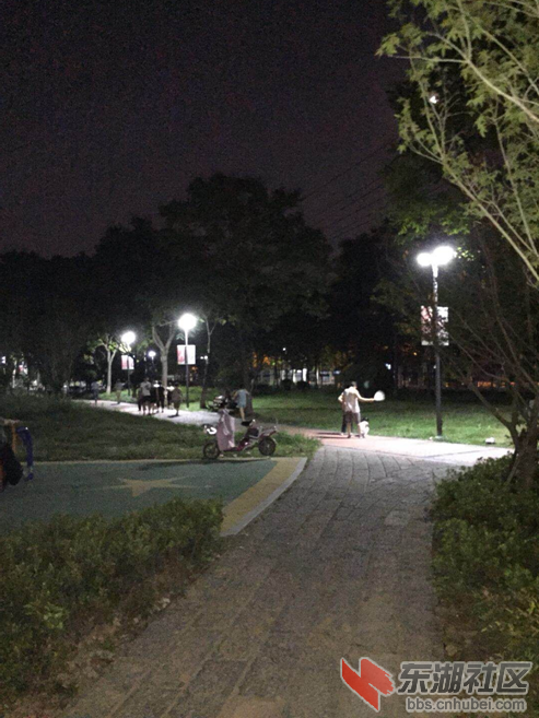 8月24日晚南干渠游园该路段路灯已恢复照明