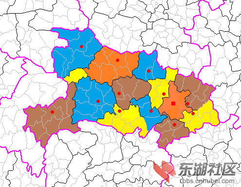 湖北省新设地级市区划调整理想方案