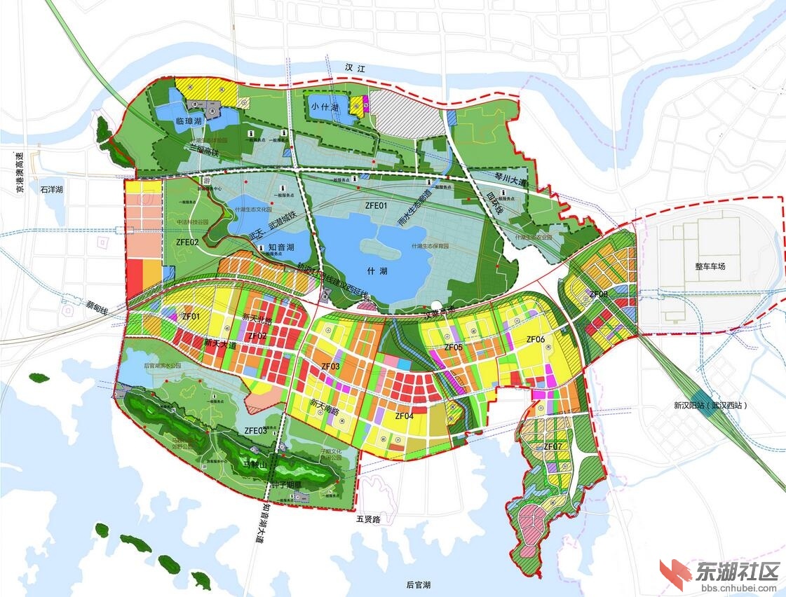 武汉规划局今年3月底发布的新汉阳站附近片区规划用地图,武西的确是
