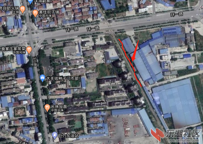 红线区域就是坟地所在位置