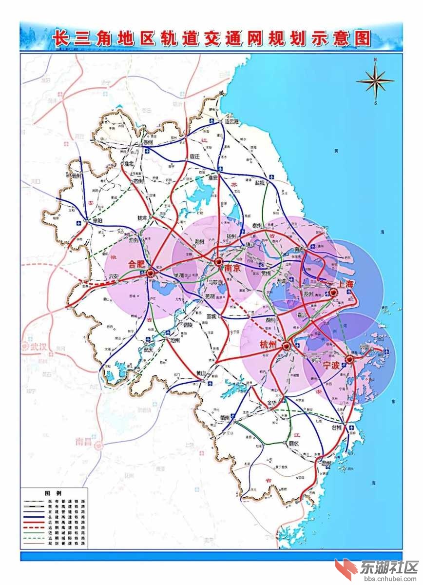 5月8日中國鐵路網的沿江高鐵規劃圖