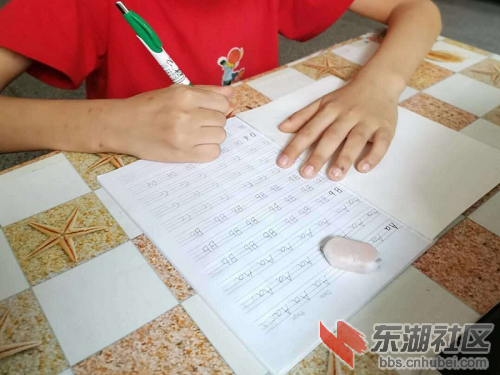 图为家长镜头下同学正完成课后作业。荆楚网通讯员 熊雅婷