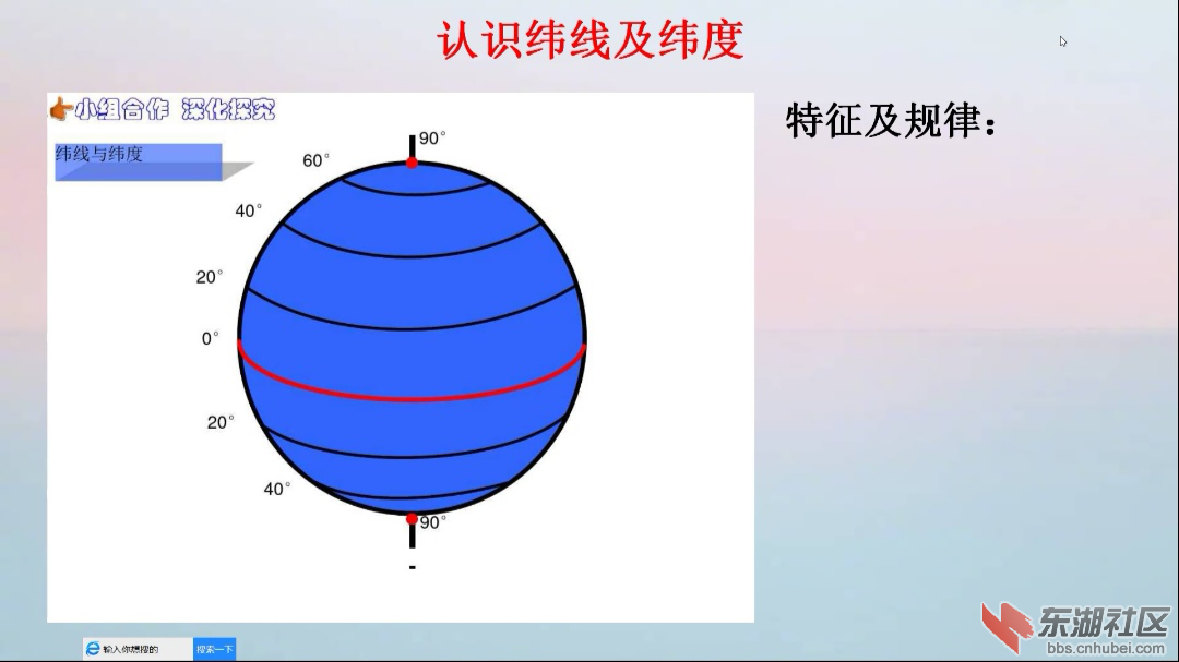 图为老师向孩子们讲解纬线和纬度  荆楚通讯员王名琪 摄.png
