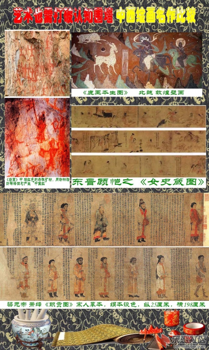 0-2 中国红的产生和以顾恺之 《女史箴图》，梁元帝 萧绎《职贡图》为例：从此开创书法.jpg