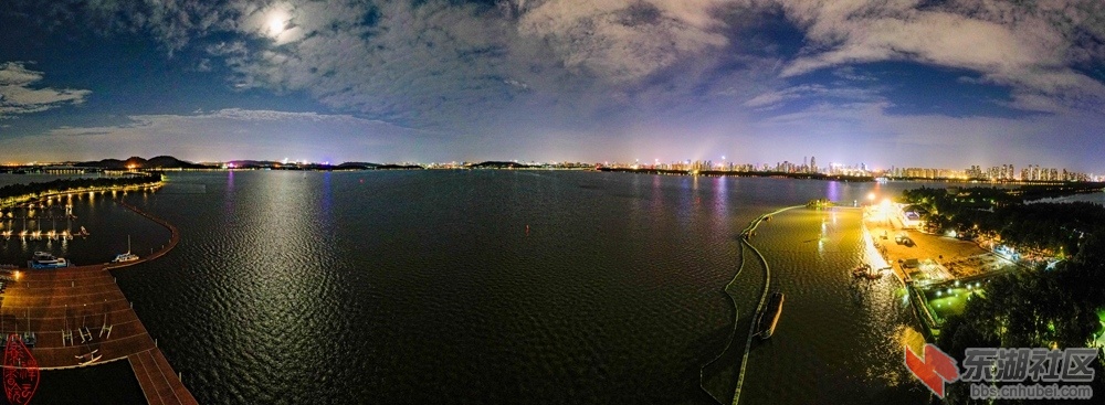 东湖夜月： 云白山青灯火明，群楼围绕向湖行。水中游泳消炎夏，万顷波涛和月生。 柯树.jpg