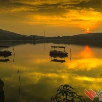 武汉东湖喻家湖夕阳风光无限 曾院平摄影