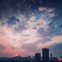 霞光满天景色宜人 曾院平摄影