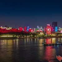 “中国红”照亮长江两岸曾院平摄影
